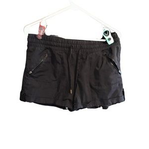 Black casual shorts